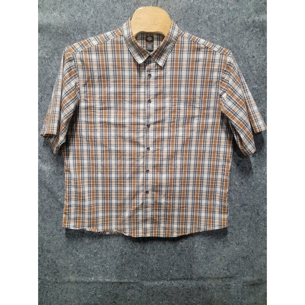 Dickies‎ Relaxed Fit Short Sleeve Blue/Tan 2XL
